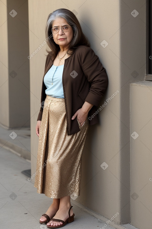 Iraqi elderly female with  brown hair