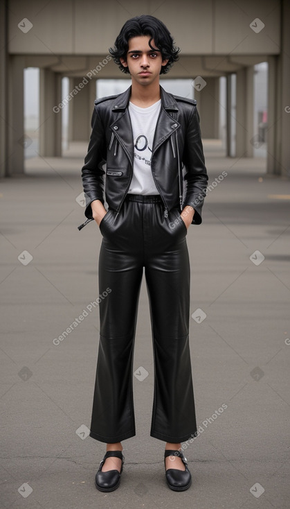 Yemeni teenager male with  black hair