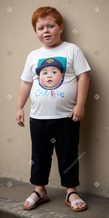 Costa rican child boy with  ginger hair