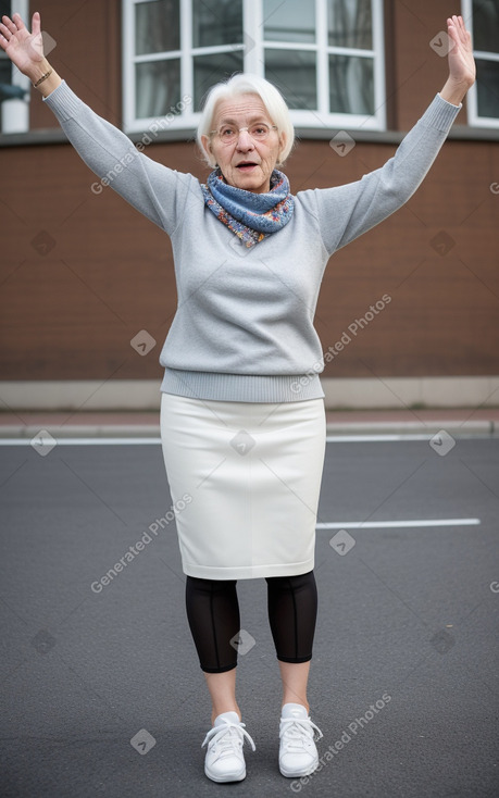 Dutch elderly female with  white hair