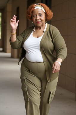 African american elderly female with  ginger hair