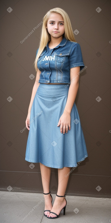 Guatemalan teenager female with  blonde hair