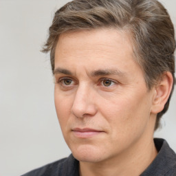 Neutral white adult male with short  brown hair and brown eyes