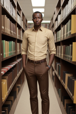 Senegalese adult male with  brown hair