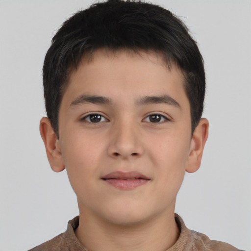 Neutral asian young-adult male with short  brown hair and brown eyes