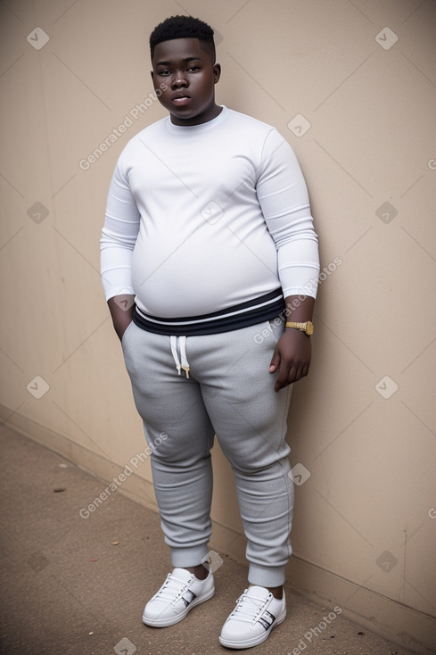 Ghanaian teenager boy with  white hair