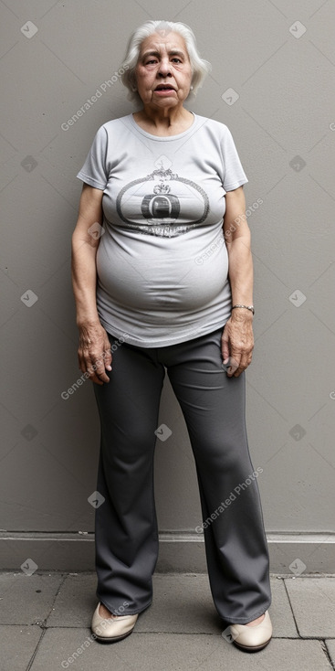 Uruguayan elderly female with  gray hair