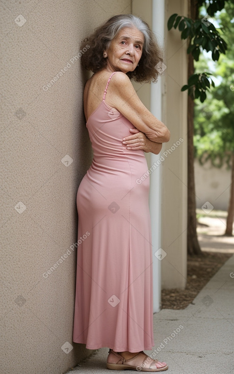 Spanish elderly female with  brown hair