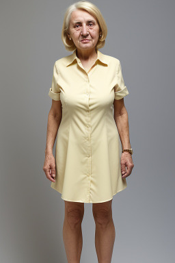 Macedonian elderly female with  blonde hair