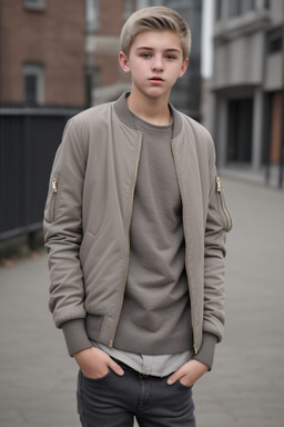 Irish teenager boy with  gray hair