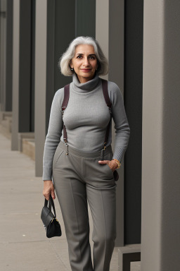 Lebanese 45 years female with  gray hair