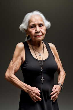 Peruvian elderly female with  brown hair