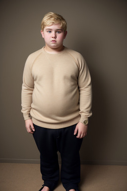 British teenager boy with  blonde hair