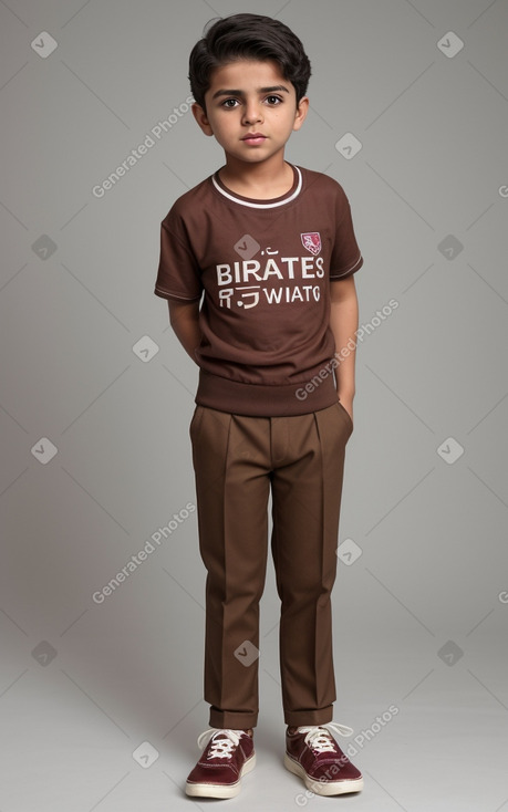 Qatari child boy with  brown hair