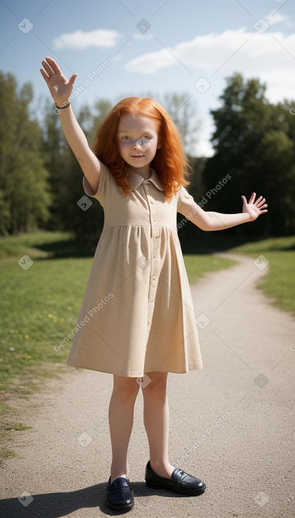 Swedish child girl with  ginger hair