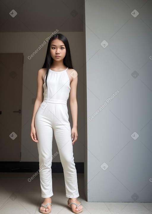 Thai teenager girl with  white hair