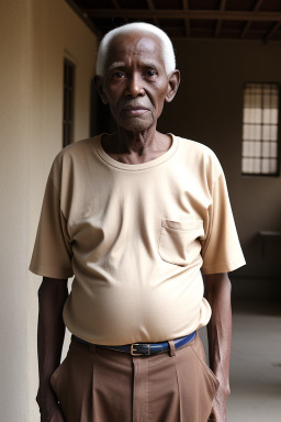 Tanzanian elderly male with  brown hair