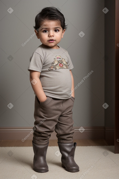 Mexican infant boy with  gray hair