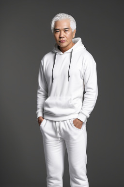 Thai 45 years male with  white hair