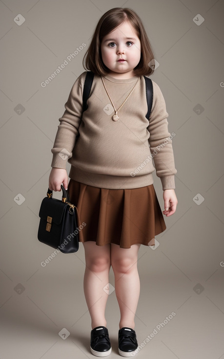 French infant girl with  brown hair