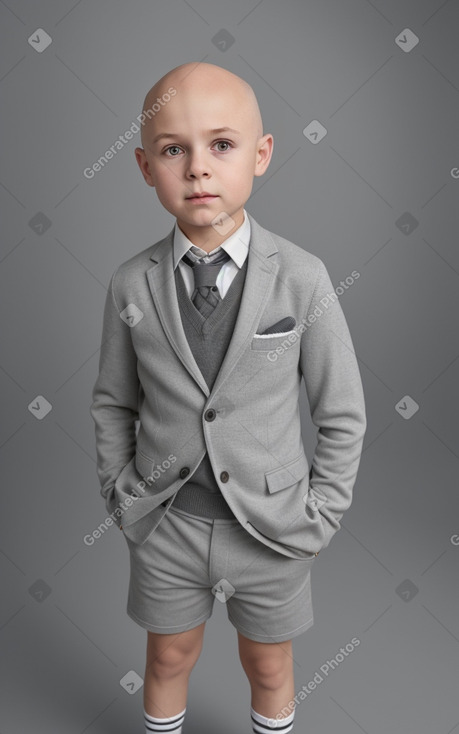 Finnish child boy with  gray hair