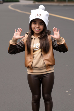 Venezuelan child girl with  brown hair