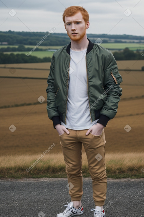 French young adult male with  ginger hair