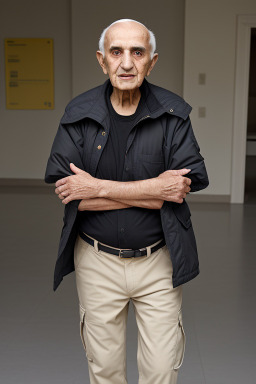 Lebanese elderly male with  black hair