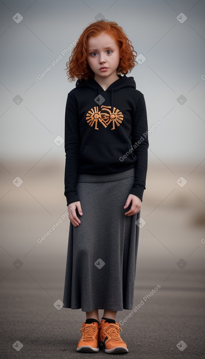 Macedonian child female with  ginger hair