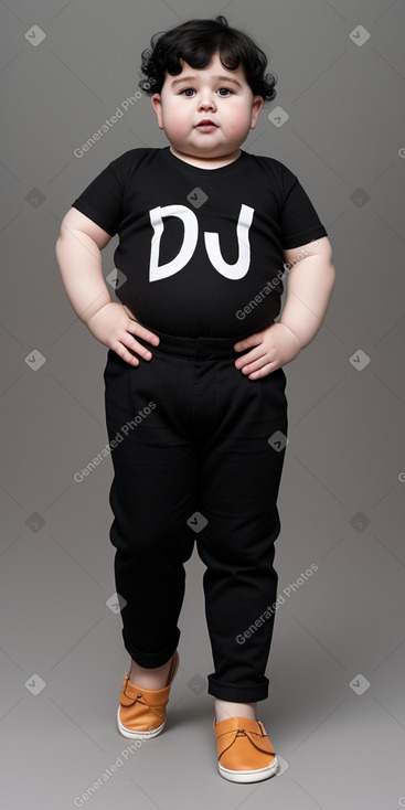 British infant boy with  black hair