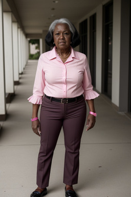 African american elderly female with  black hair