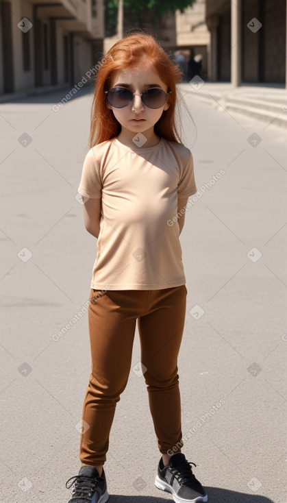 Azerbaijani infant girl with  ginger hair