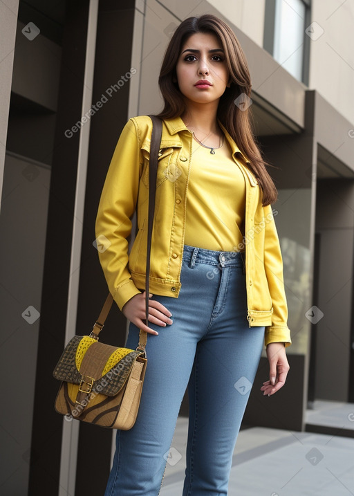 Iraqi adult female with  brown hair