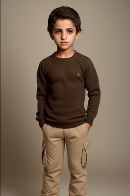 Arab child boy with  brown hair