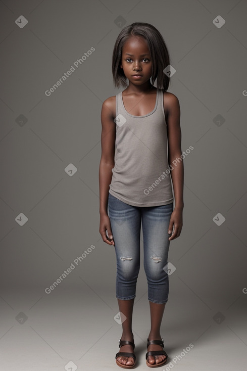 Child girl with  gray hair