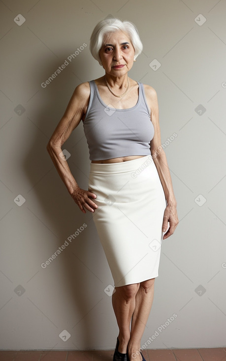 Iranian elderly female with  white hair