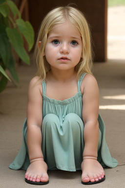 Uruguayan infant girl with  blonde hair