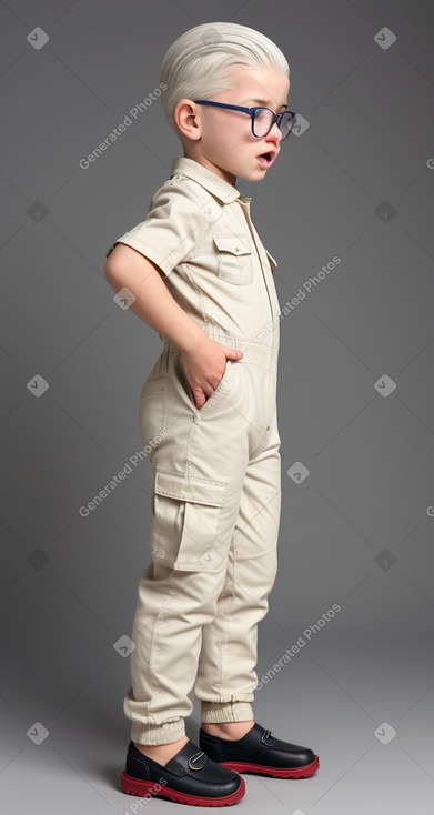 Albanian infant boy with  white hair