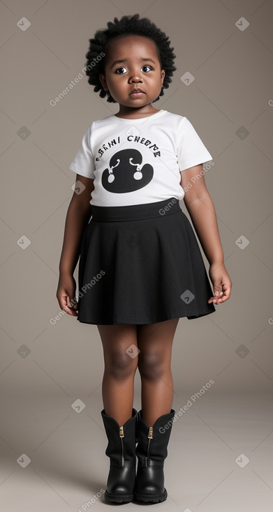 Kenyan infant girl with  black hair