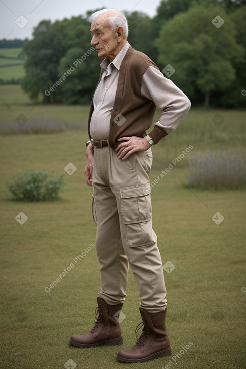 Hungarian elderly male with  brown hair