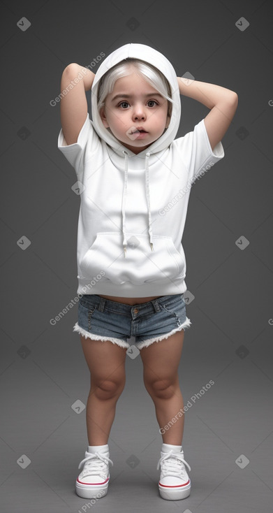 Mexican infant girl with  white hair