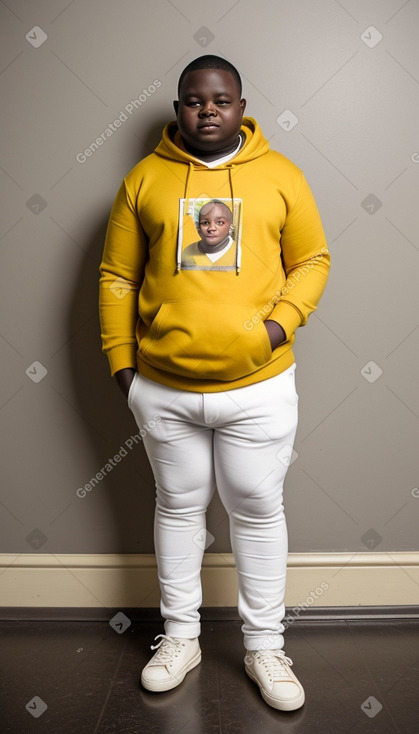 Kenyan teenager boy with  white hair