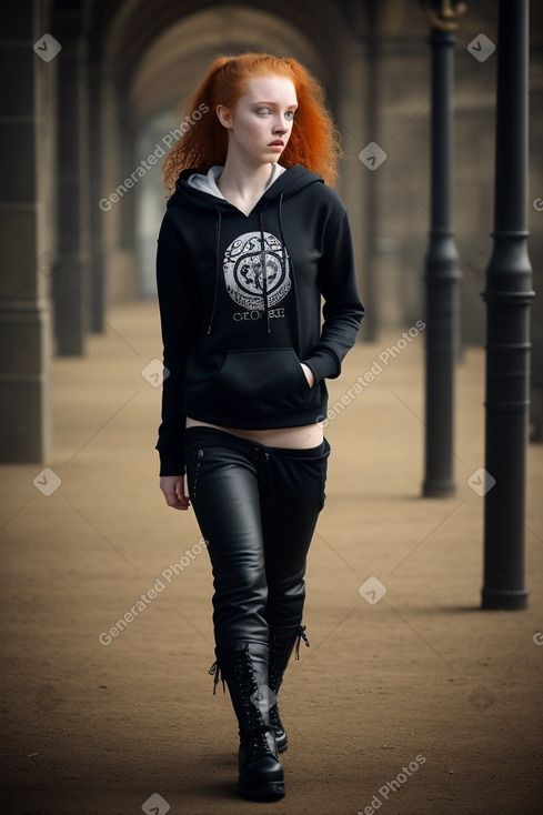 Belgian young adult female with  ginger hair