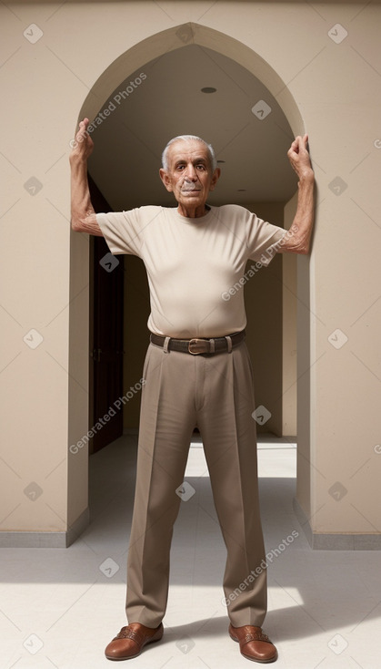 Algerian elderly male with  brown hair