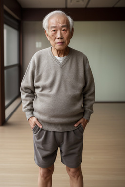 South korean elderly male with  gray hair