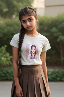 Pakistani teenager girl with  brown hair