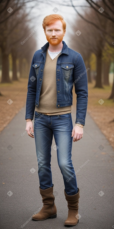 Indian adult male with  ginger hair