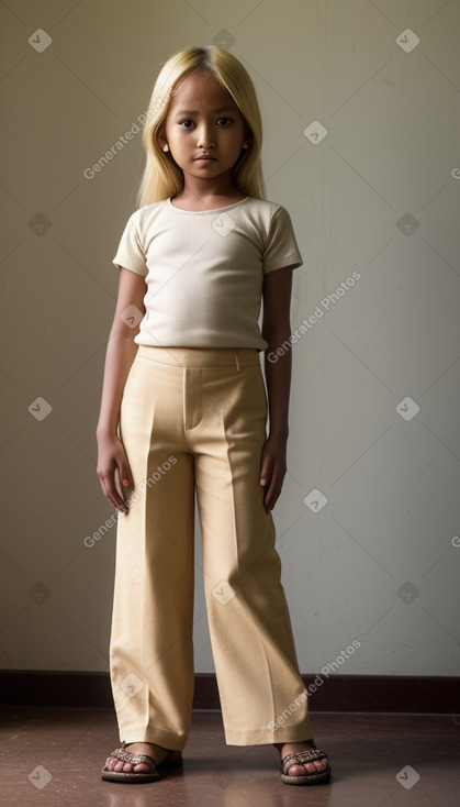 Nepalese child female with  blonde hair