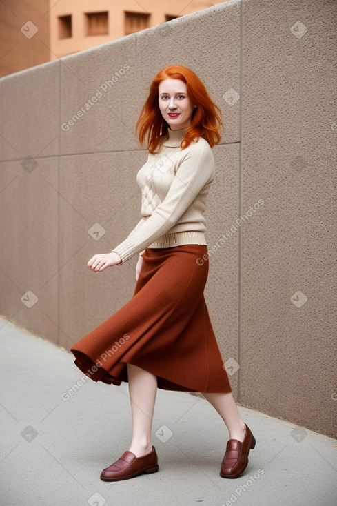 Spanish adult female with  ginger hair