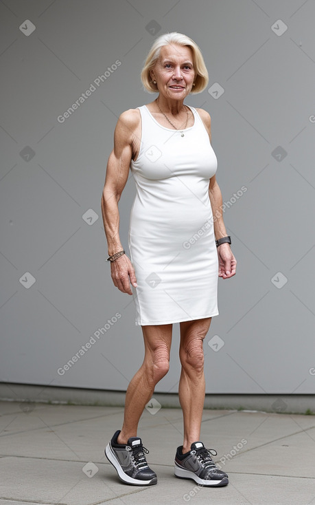 Swiss elderly female with  blonde hair